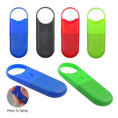 FDA grade 10 ml capacity fashion brand logo travel personal healthcare perfume pocket oval plastic smart hand spray